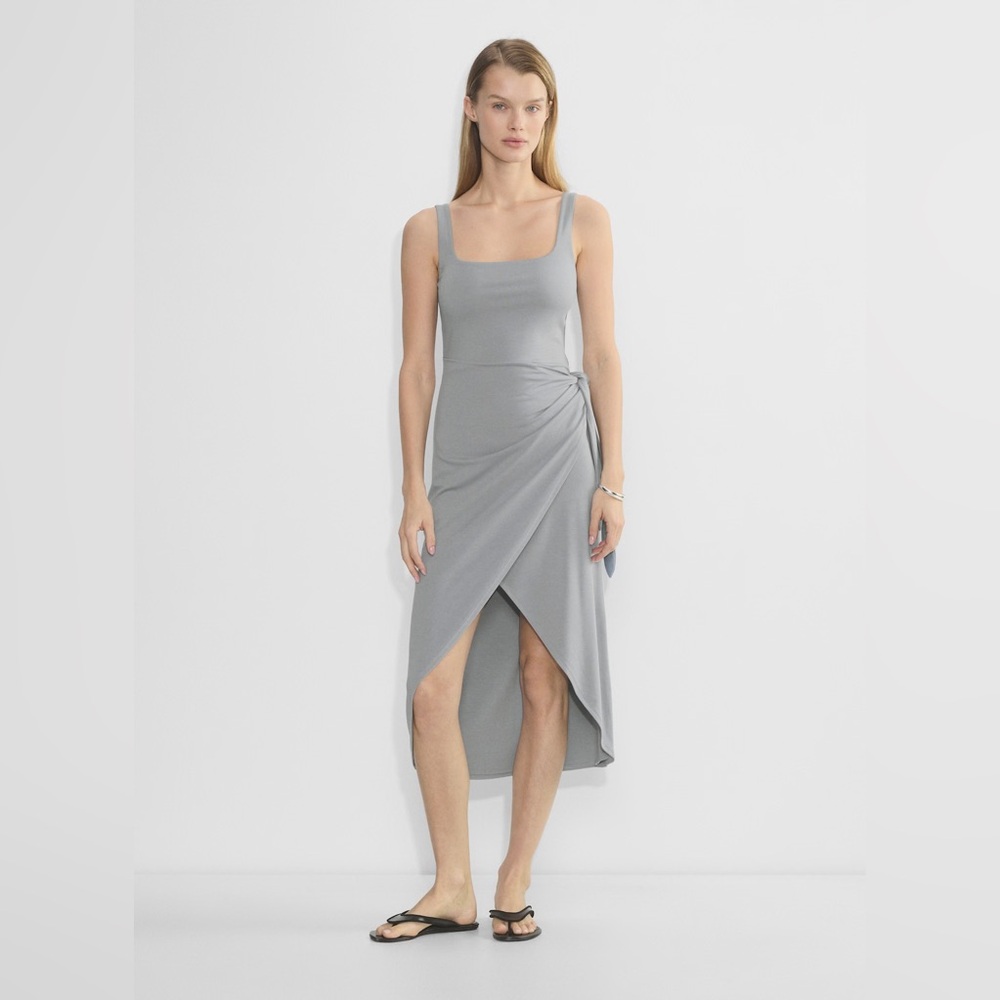 Aritzia Elegant Gray Saturn Midi Dress
